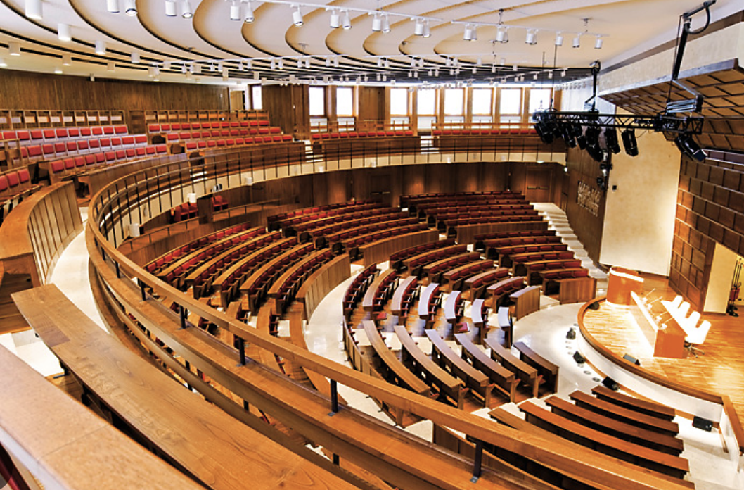 Sala congressi dell'Auditorium Antonianum vista dall'alto